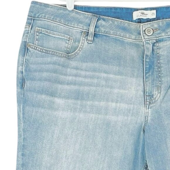 M JEANS CLASSIC Women's Blue Denim Jeans Sz 22W Slim Boot Mid Rise Stretch NWOT - Picture 5 of 11